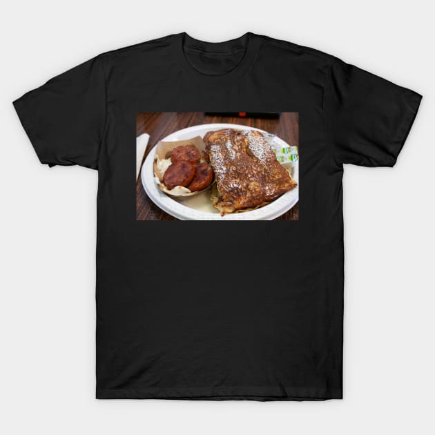 French toast sausage breakfast T-Shirt by Beccasab photo & design